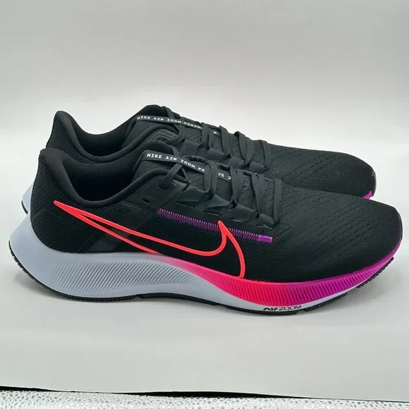 Men's Nike Air Zoom Pegasus 38  Black Hyper Violet CW7356-011 Size 12 - Picture 4 of 12